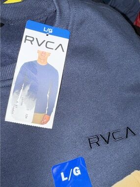 RVCA Men's Dark Navy Crewneck Sweater